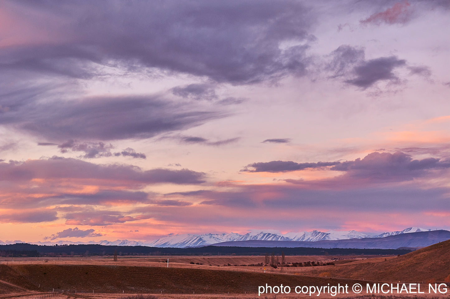 Ben Ohau Sunset - New Zealand