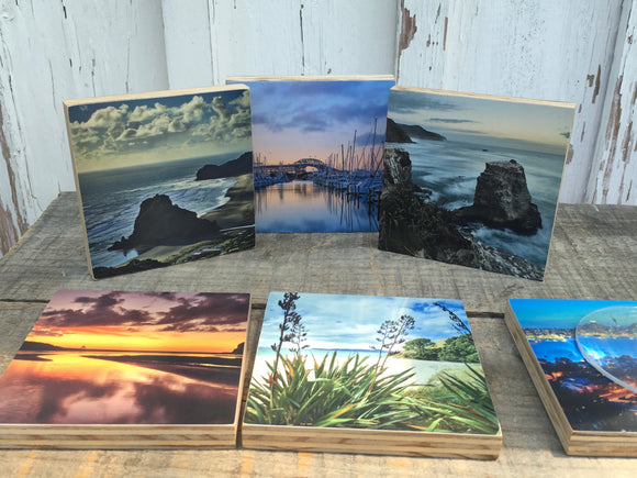 NEW RELEASE - Pure NZ Prints now provide a Travel Gift with 3 options!  Desk Art  Table Coasters  Little Wall Art  Created by New Artists and Handmade in New Zealand Wood  PureNZprints.com   #handmade #NewZealand #NZ #travelgifts #gifts #coasters #NZ